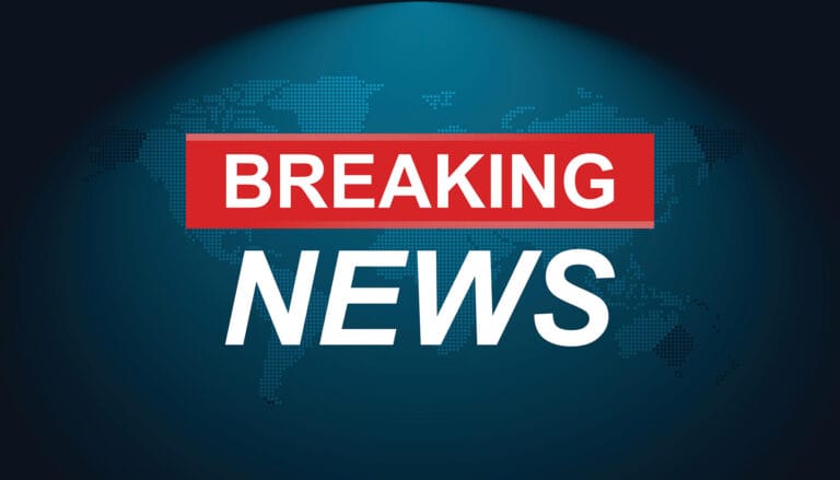bioaqualife: Image of a breaking news graphic. The background is a dark blue world map with a spotlight effect. The words "BREAKING NEWS" are prominently displayed in bold white letters, with "BREAKING" in a red rectangular box.