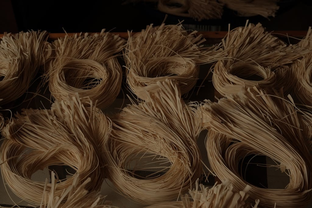 Pile of Rattan Raw Materials Photo